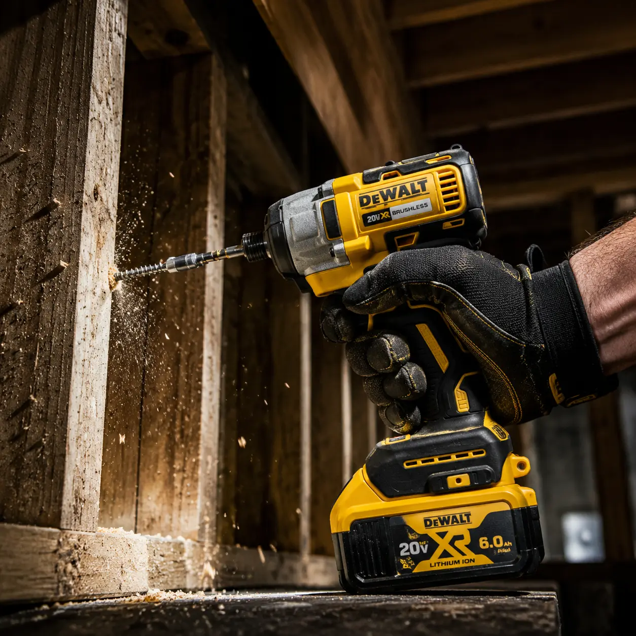 DEWALT DCF887 20V MAX Brushless 1/4"-Drive Impact Driver, 205Nm High Torque Power Tool for Home Improvement & DIY Repairs, Toolbox Essential truck car electric cordless inch half garage use wrench tool set angle w kit,project brushless impact gun atomic