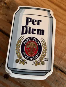 Per Diem Stickers, BLUE COLLAR Sticker, Hard Hat Sticker, Lineman Pride, Weatherproof Sticker, Decals Pack Decor Decorative Vinyl Waterproof
