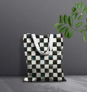 Mackenzie Childs Courtly, Emerald,Gray Malin Ski,Mocha,Red and White Check Tote Bag
