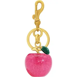 SQ-KC095 Apple Cherry Keychain, Bag Purse Charm Key Chains for Women Red Pink Blue Black Handbag Charms Metal jewely Gift
