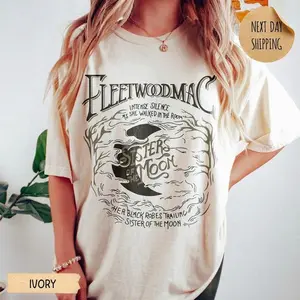 [ SALE UP TO 50% ] Fleetwood Mac Comfort Colors T-Shirt, Vintage Sisters of the Moon Band Tee, Retro Music Lover Shirt, 70s Rock Band Graphic Shirt