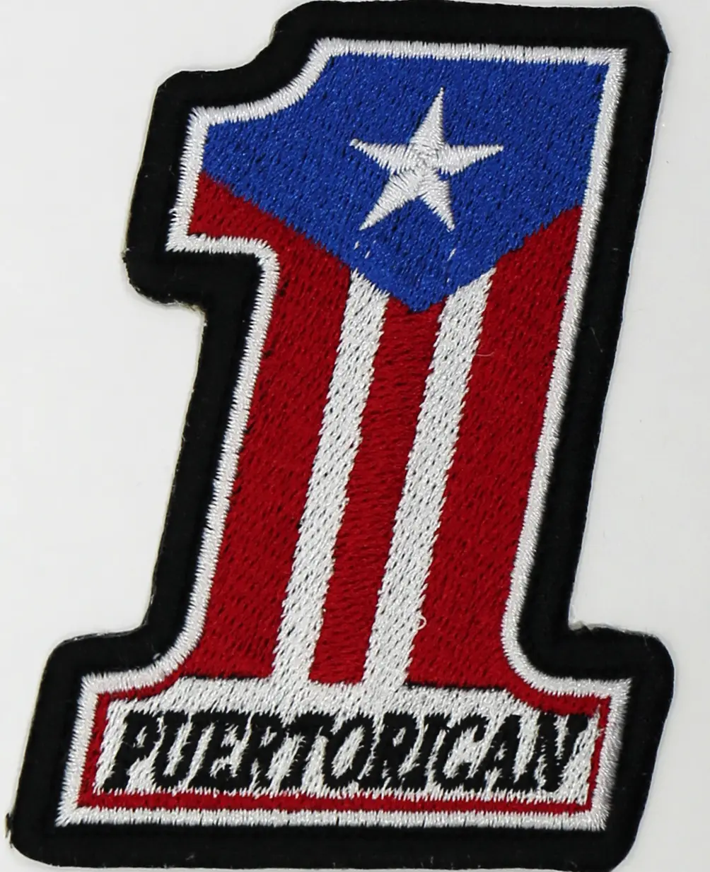 Puertorican Nurber One embroidered patch Puertorican Nurber One embroidered patch