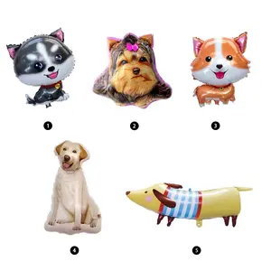 Dog Birthday Party Decoration | Yorkshire Terrier Birthday Party Decoration | Dachshund Husky Corgi Birthday Party Decoration Mylar Balloon