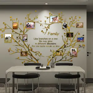 A Set of Gorgeous Acrylic Love Photo Frames Self Adhesive Design Easy Installation for Living Room Bedroom Study Sofa Background Wall Decor