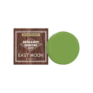 East Moon Bergamot for Men Shaving Soap Gentle Cleansing Care Facial Hair Hydrating Moisturizing Treatment