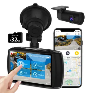 Z-EDGE 4K Dual Dash Cam, 2K+1080P Front & Rear, Wi-Fi, Touchscreen, WDR Night Vision, G-Sensor, Loop Recording, 24/7 Parking Mode, Up to 512GB Storage