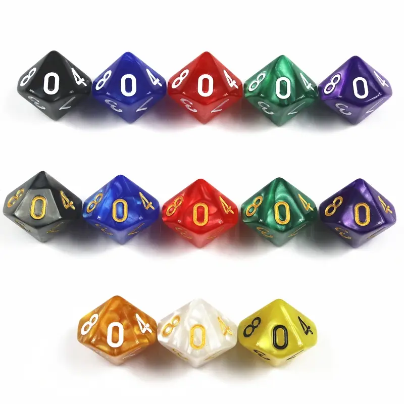 10pcs D10 Dice Set, Multifaceted Gaming Dice for DND and Role-Playing Games (rpg), Essential Game Accessories