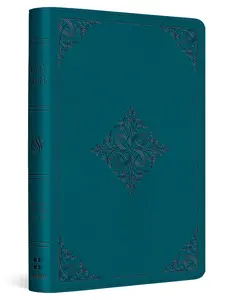 USED-ESV Compact Bible (Trutone, Deep Teal, Fleur-De-Lis Design) by Esv Bibles (Imitation Leather)