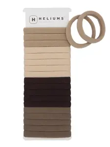 Heliums Soft Seamless Hair Ties - Blonde Mix - No Damage Gentle Hair Bands - 20 Count