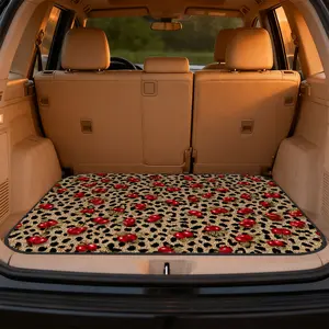 1pc, Vehicle Cargo Mat with Berry-Spotted Wilderness graphic, universal trunk liner for SUV, sedan, or hatchback, suitable for family road trips, work runs, and organizing outdoor gear | Auto Cargo Floor Liner