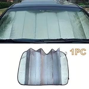 Universal Car Front Windshield Sunshade, Windscreen Shade Cover, Thick Heat-Resistant Insulation Pad, High-Temperature Resistant, Easy Storage, Vehicle Interior UV Protection