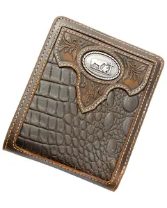 Cody James Men's Croc Embossed Bifold Wallet - Cjafa21wt2
