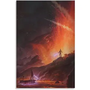 Wan Kenobi VS Anakin Poster Wall Art Canvas Prints Star Movie Wars Posters for Bedroom Wall Decoration（1） Artworks Picture Print Poster Wall Art Painting Canvas Gift Decor Home Posters Decorative