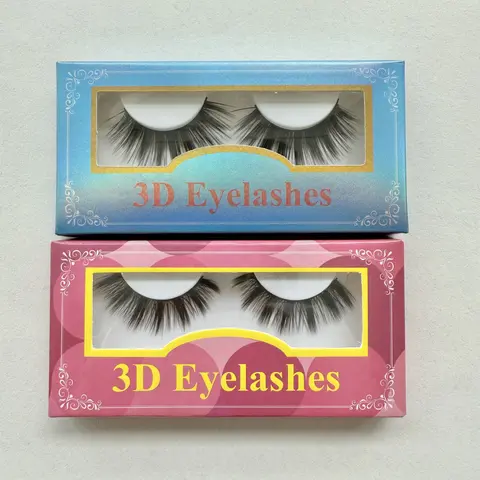 Cosmetic Faux Mink 3D Matte False Eyelashes - 'Matte Velvet' Style, 16mm Length, 1 Pair, Easy-To-Apply Reusable Strip Lashes, Randomly Sent in 2 Types