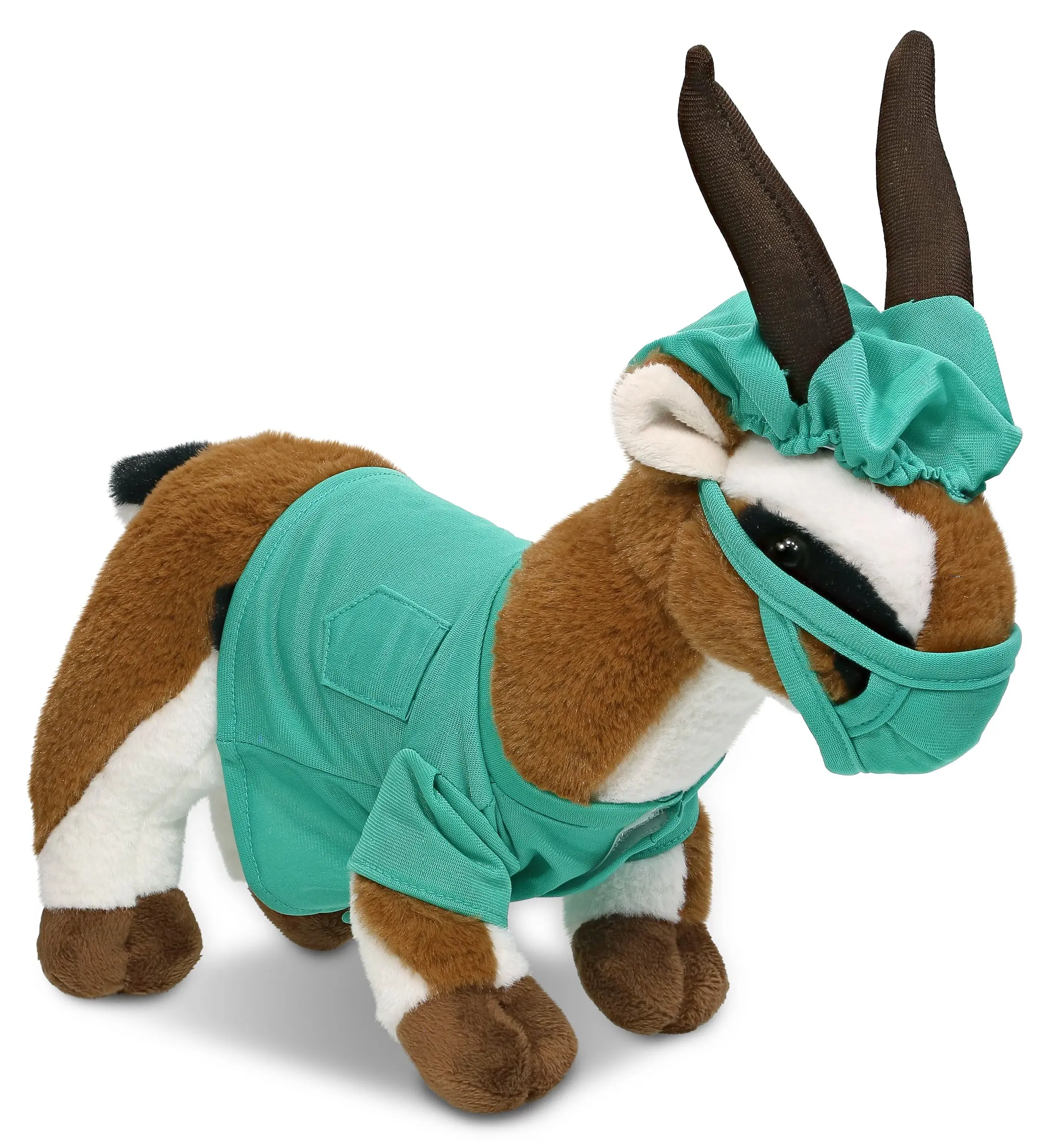DOLLIBU Super-Soft Plush Doctor Antelope Stuffed Toy - 10" Tall 10 Inches Figure in Doctor Dress, Toddler Gifts, Gifts for Kids for Any Occasion, Suitable for Ages 0+, Toys For Toddlers, Cute Toys