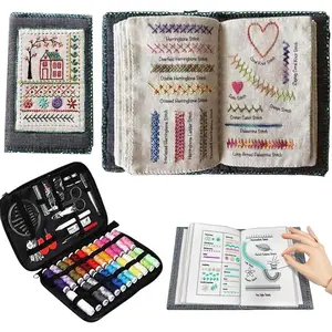Portable Embroidery Stitch Book Kit, 2026 All Scenario Embroidery Learning Book, Comes with a Complete Toolkit and Instructional Tutorial, Perfect for Beginners and Craft Lovers