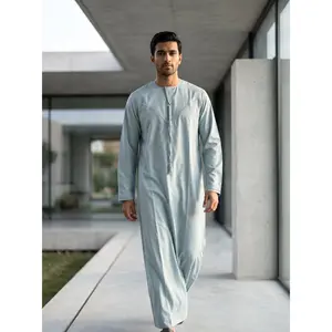 Elegant Ice Blue Emirati Thobe for Men