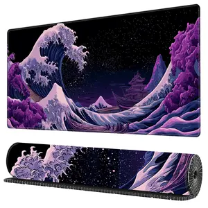 Wave Design Extended Mouse Pad, 1 Count Rectangle Large Gaming Mouse Pad, Non-slip Personalized Mouse Pad for Home Office Desk, Extended Mousepad