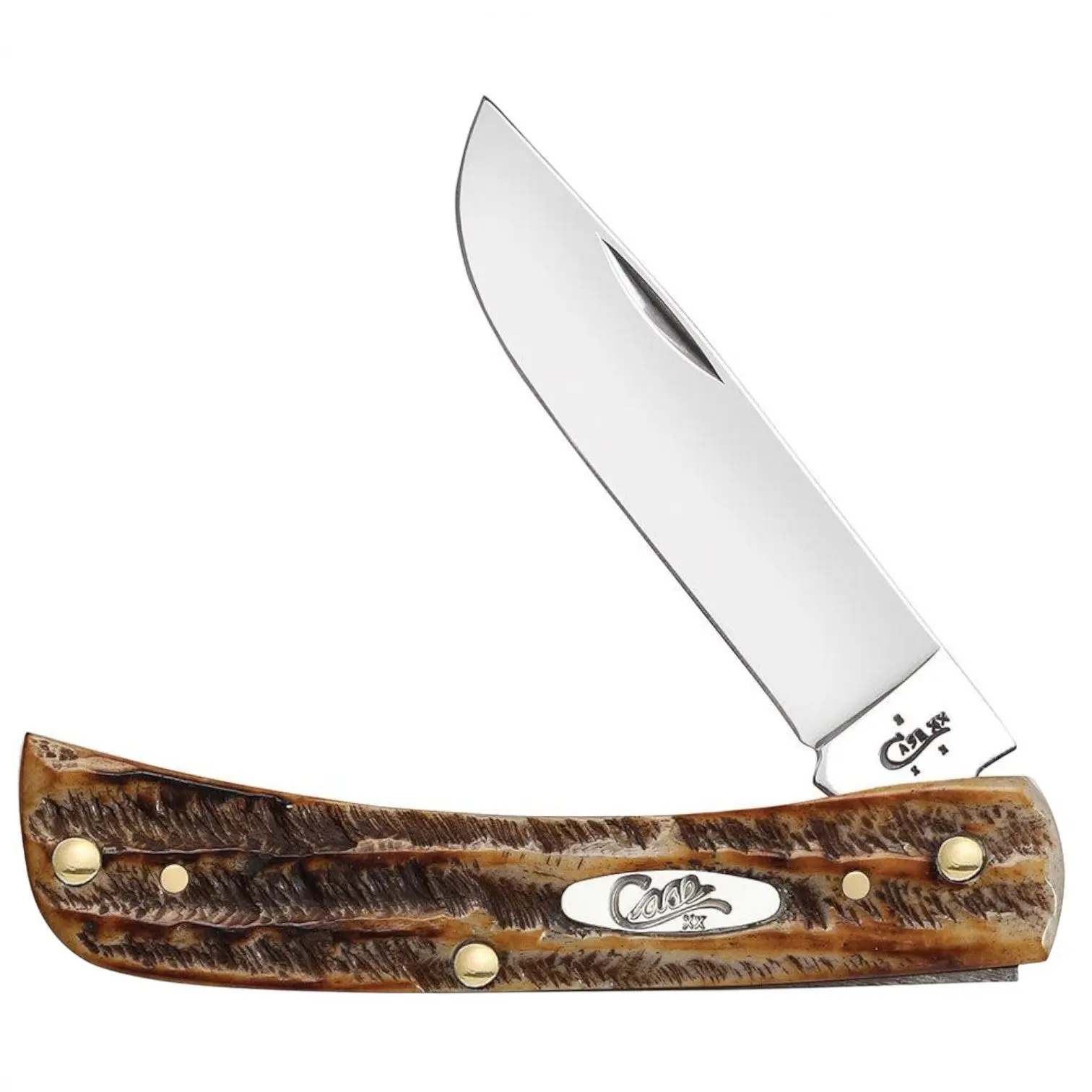 Case Amber Bone Sod Buster Jr Pocket Knife – (SS)