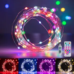 Fairy Lights Color Changing - 33FT 100 LED String Lights with Remote,11 Modes, USB Fairy Lights Indoor, Twinkle Christmas Fairy Light for Bedroom Indoor, Happy Mothers Day Classroom
