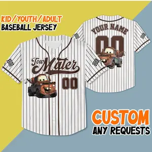 Personalized   Cars Tow Mater Baseball  Custom Cars Tow Mater Baseball Jersey Team  Personalized   Baseball Team Outfit