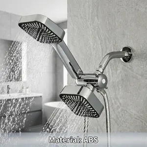 【Shower upgraded】ABS material Shower A High-Flow Large Nozzle and Handheld Shower Head,Two-In-One Shower Set, Shower Long Hose, Three-Way Water Distributor Bathroom