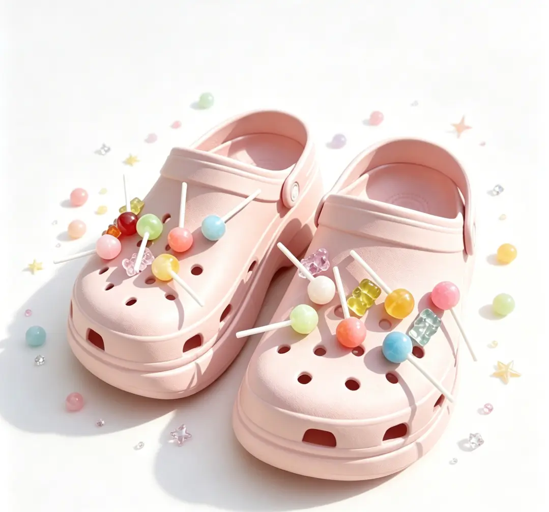 3D Realistic Clear Lollipop Candy Gummy Bear Shoe Charms Fit  Clogs, Cute Funny Sweet Colorful Resin Shoe Ornaments, DIY Detachable Shoe Decorations Accessories, Ideal Teen Girls Party Favors Birthday Gifts No Shoes