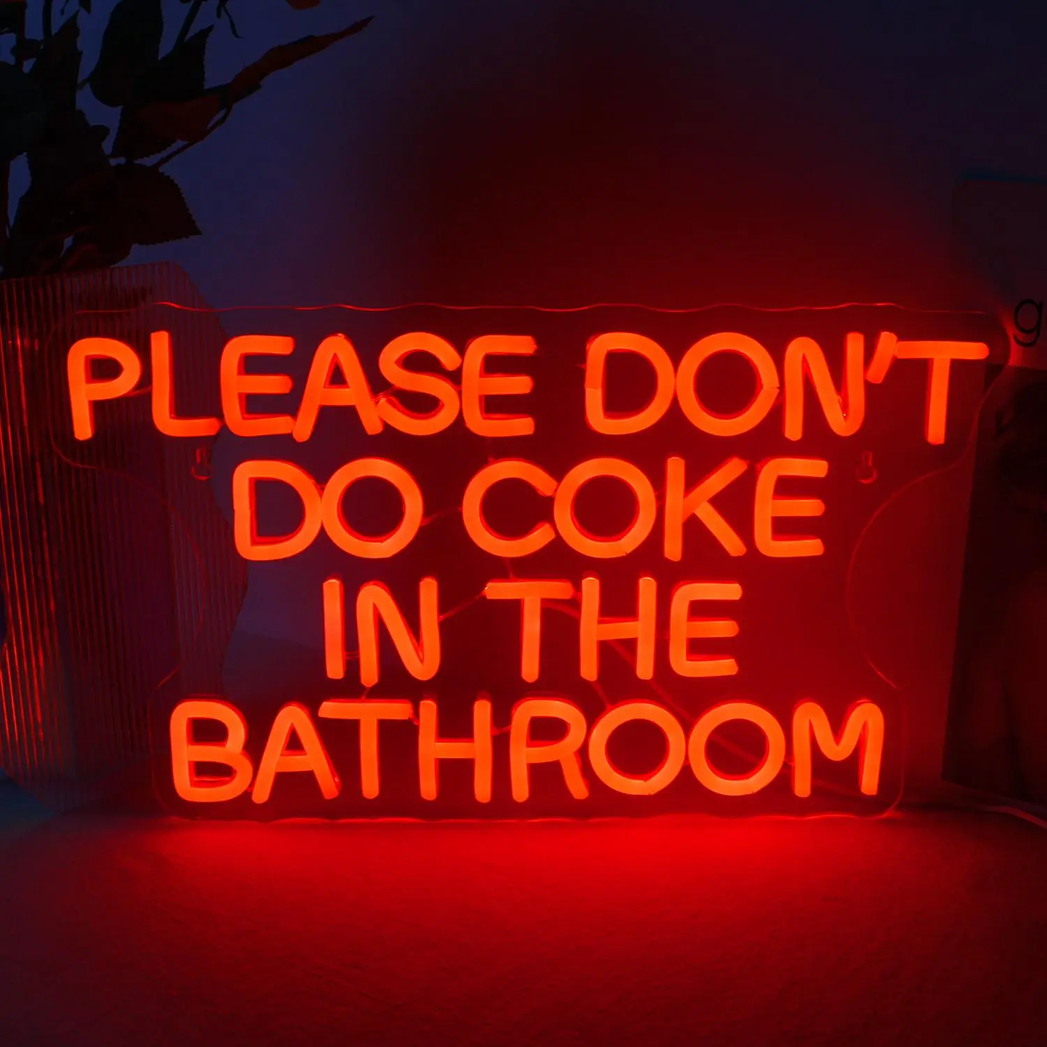 USB Powered LED Neon Sign, Please Don't Drink Coke in The Bathroom Letter Design Neon Sign, Decorative Light for Home Bathroom Toilet, Led Neon Lights, Home Decor Lighting, Atmosphere Light