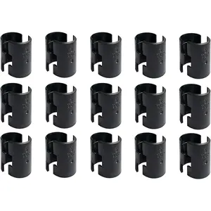 30 Pack Wire Shelf Clips Shelving Sleeves - 15 Pairs Shelf Lock Clips for 1" Post- Shelving Sleeves Replacements for Wire Shelving System