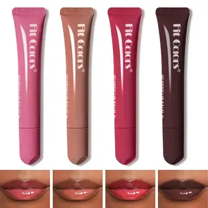 4pcs Soft Tube Lip Oil Set, Moisturizing Glossy Lip Balm, Hydrating Nourishing Lip Care, Enhances Skin Softness, Perfect Gift for Her