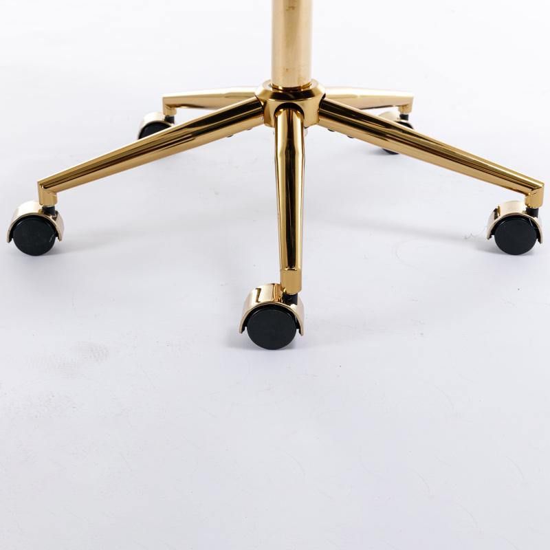 Furry Cute Office Chair, Modern Swivel Desk Chair with Wheels- Makeup Vanity Chairs with Back, Alpaca Fleece Upholstered Rolling Chairs for Vanity Makeup Room Girls Women, Beige