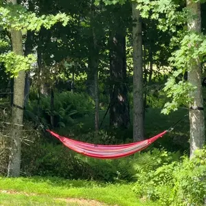 SZHLUX Double Hammock,Cotton Hammock Portable Hammock with Carry Bag,Perfect Camping Outdoor/Indoor Patio Backyard