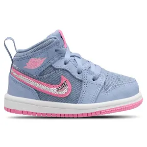 Jordan 1 Mid SE Denim Sequin (TD) (kids) by StockX