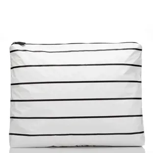 Aloha Collection "Pinstripe" Max Travel Pouch - Black/White