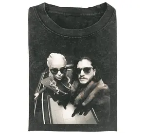 Game of Thrones Inspired Vintage Graphic Tee, Daenerys Targaryen X Jon Snow T-Shirt, TV Series Tee, Unisex Meme Cringe Funny Dumb Shirt, Gift for Her Him