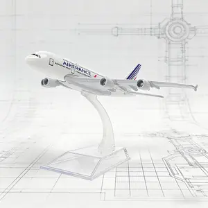 1:400 Scale Airbus A380 Superjumbo Die-Cast Metal Diecast Collectible 16cm Detailed Collector Model for Adult Men Aviation Enthusiasts Perfect Display Piece Christmas and Birthday Gift