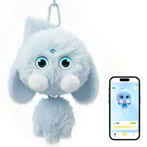 OKIVIVI Bree AI Plush Toys, Bag Charm, Blue Interactive Plush Toy with Voice Chat, Cute Everyday Bag Accessory, Fun AI Toy Gift for Girls, AI Toys For Kids