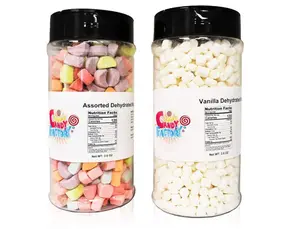Sarah's Candy Factory Variety Dehydrated Marshmallow Bits, Vanilla Marshmallows in Jar, Assorted Marshmallows in Jar (Vanilla-Assorted)