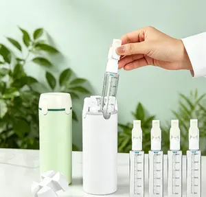 4-In-1 Multi-functional Travel Plastic Liquid Storage Bottle, Compact Mini Portable Dispenser Container, Smooth Press Even-Flow Vessel, Practical Organizer for Body Wash, Lotion & Outdoor Travel Needs (Pool-Compatible)