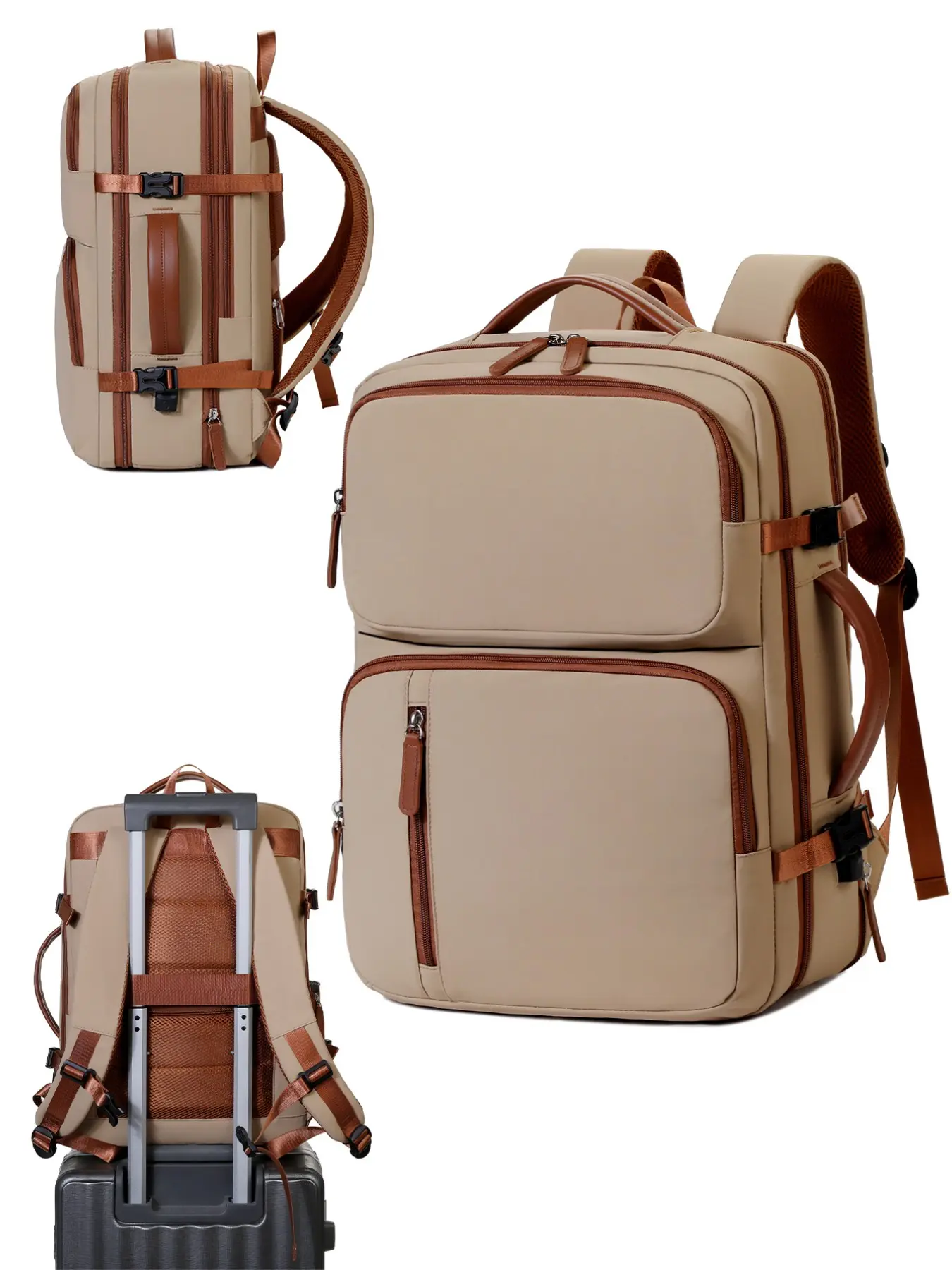 Large Capacity Expandable Travel Backpack, Easyjet Airline Bag, 45x32x22 Cm, Anti-Theft Pocket Design, Fits 16 Inch Laptop, Traveler Essentials Backpack