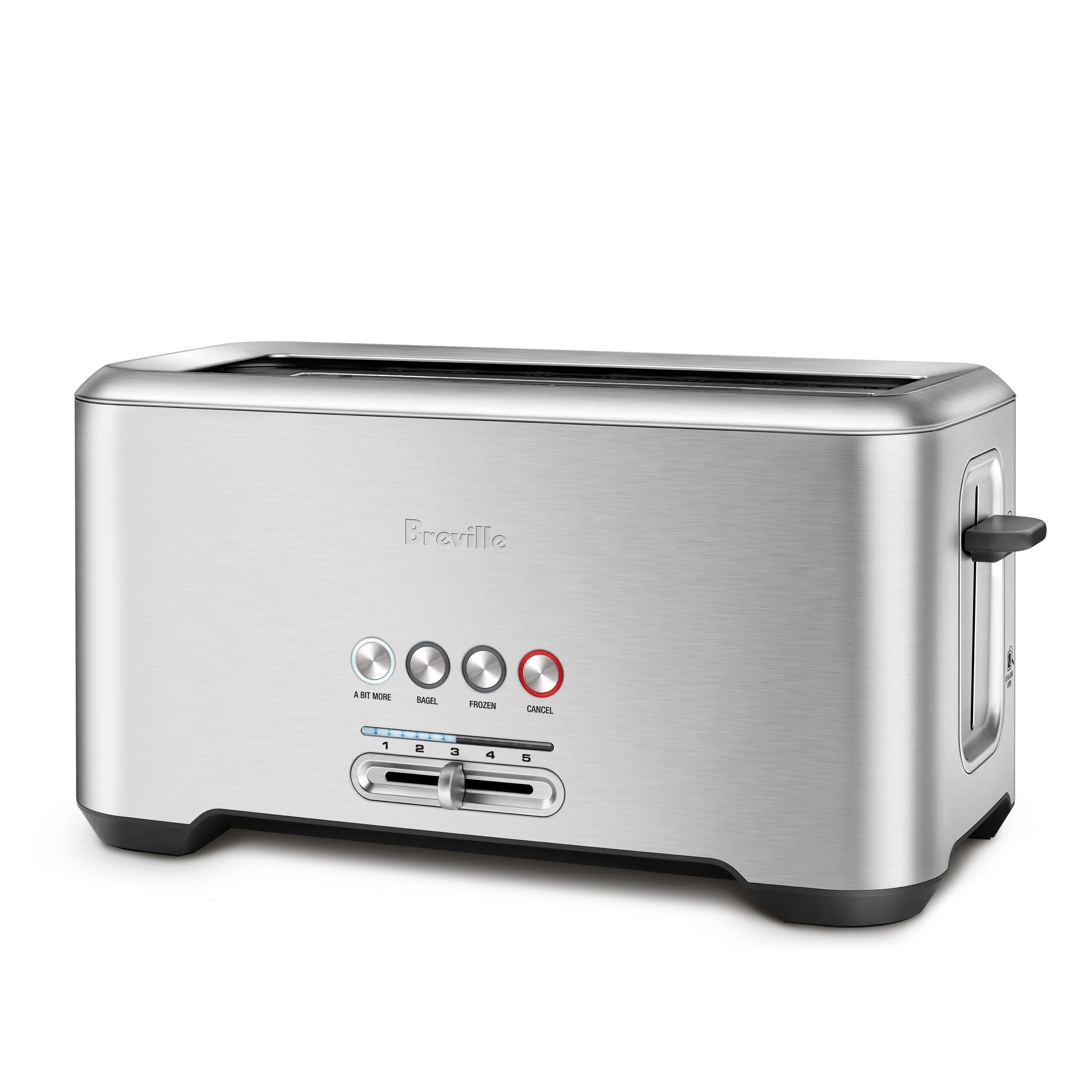 Breville A Bit More 4-Slice Long Slot Toaster BTA730XL - Brushed Stainless Steel, Ideal for Sourdough, Artisan Breads and Standard Breads