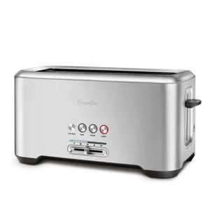 Breville A Bit More 4-Slice Long Slot Toaster BTA730XL - Brushed Stainless Steel, Ideal for Sourdough, Artisan Breads and Standard Breads