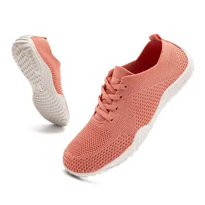 Women's Minimalist Barefoot Slip-On Sneakers - Zero-Drop Super Non-Slip Ultra Lightweight Highly Breathable Low-Top Shoes for Beach Outdoor Running Walking