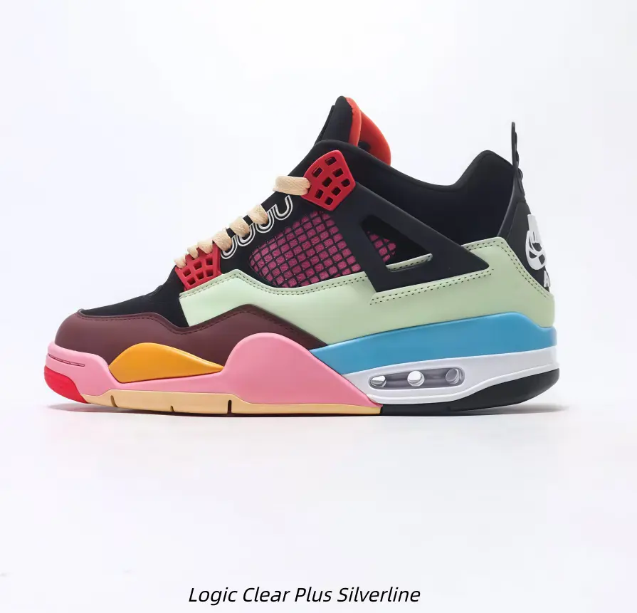 Classic Rainbow Color Block Mesh Splicing Mid Top Retro Street Sneakers Shock Absorb Comfort Basketball Shoes For Guys Girls Daily Street Outfits