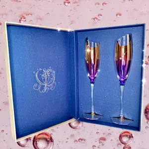 Iridescent Champagne Flute Set Drinkware Couples