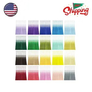 160 Pack Bulk Bookmark Tassels, 5 Inch Soft Silky Tassels with Loops, 20 Colors