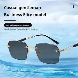 Rimless Black Edge Reading Glasses – HD Vision, Lightweight Comfort for Men & Women