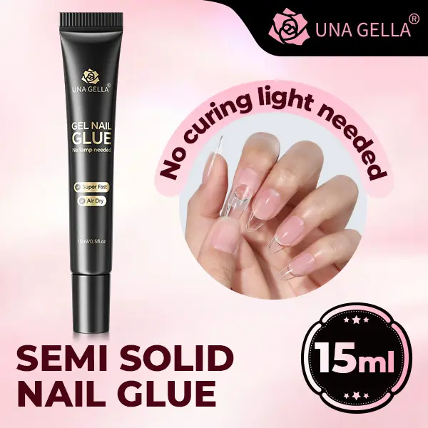 UNA GELLA 216PCS Half Cover No Buffer Nail Extension Kit - No Curing Light All-In-1 DIY Salon Manicure Set for Beginners, 15ml Non-Runny Semi Solid Glue, Remover, Built-In Curve Clear Press-Ons, Nail Art Supplies sohochic UNA GELLA 216PCS Half Cover No Buffer Nail Extension Kit - No Curing Light All-In-1 DIY Salon Manicure Set for Beginners, 15ml Non-Runny Semi Solid Glue, Remover, Built-In Curve Clear Press-Ons, Nail Art Supplies sohochic