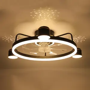 28.3" Simple Style Flush Mount Reversible Ceiling Fan with Remote and LED Light Kit Included, Home Decorative Ceiling Fan