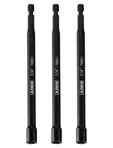 ARES 27008 - 3-Piece 1/4-Inch Magnetic Impact 6-Inch Nut Driver Bit Set
